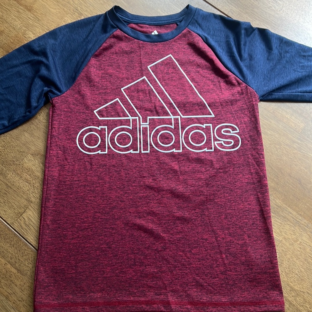 Adidas boys two-tone long sleeve shirt